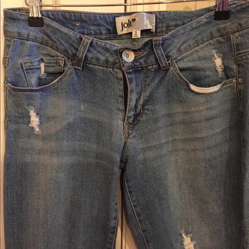 Jolt Jeans, distressed boyfriend size 5